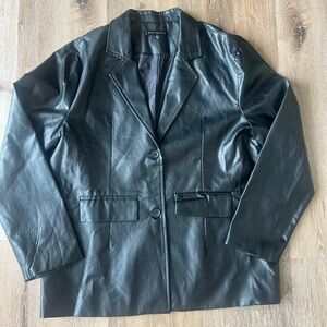 Black Leather Blazer